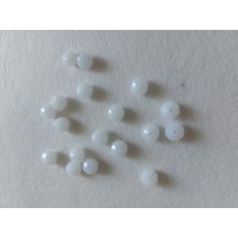 Бусины стеклянные, прозрачные, на леске "Rondelle" 10 мм белый опал, цена за 10 шт